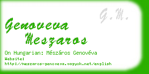 genoveva meszaros business card